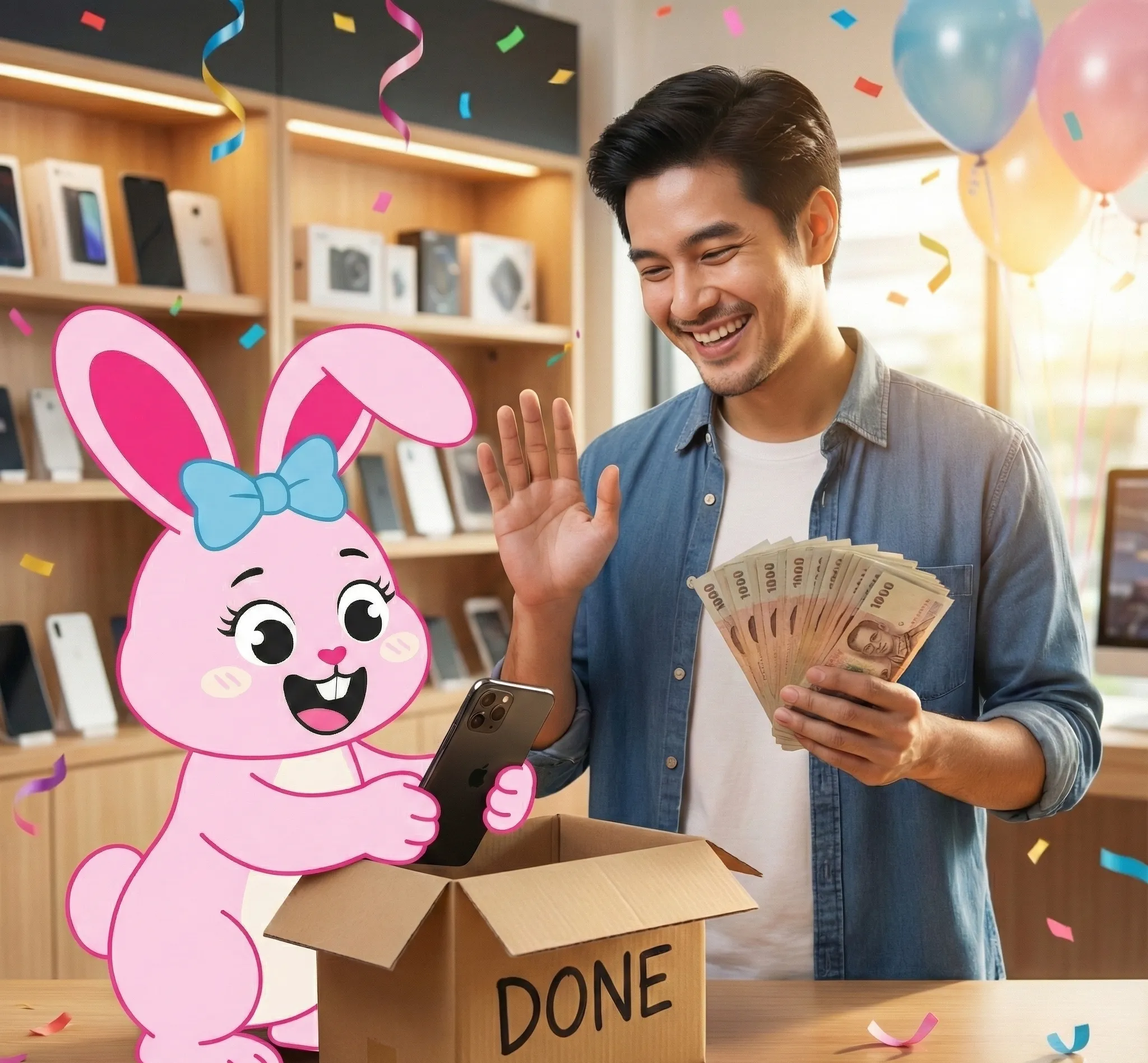 ขายโทรศัพท์ง่ายๆ รับเงินก้อนทันที ไม่ต้องรับประกันหลังการขาย จบงานไว